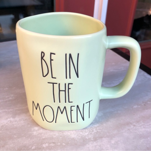 Rae Dunn Other - Rae Dunn egg shell green “Be In The Moment” Coffee Mug New